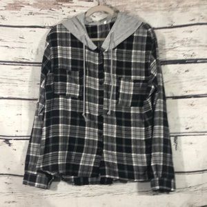 Plaid longsleeve hoodie